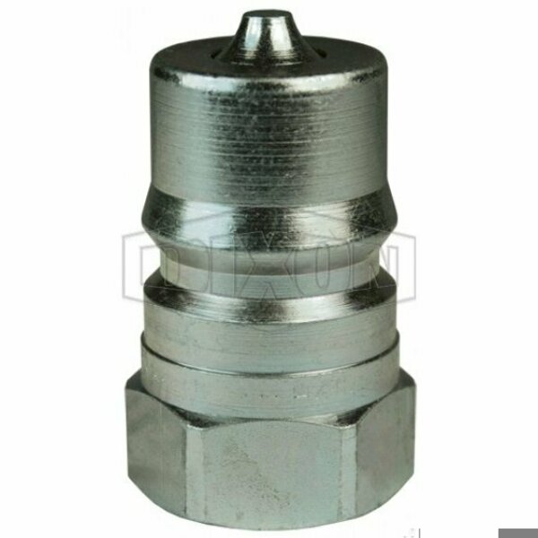 Dixon H Series Hydraulic Interchange Coupler, 1/2 in x 1/2-14 Nominal, Quick-Connect x Female NPTF, Steel,  H4F4